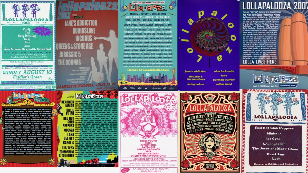 Lollapalooza lineup posters